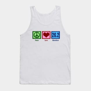 Peace Love Marathon Runner Tank Top